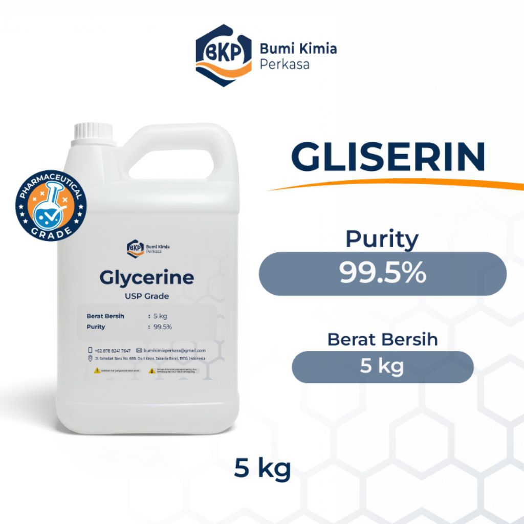 Gliserin USP Grade 5kg - Gliserin / Glycerol / Glycerine