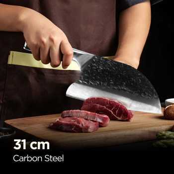 XITUO Pisau Daging Tajam Carbon Steel 8 Inch Forged Cleaver Knife
