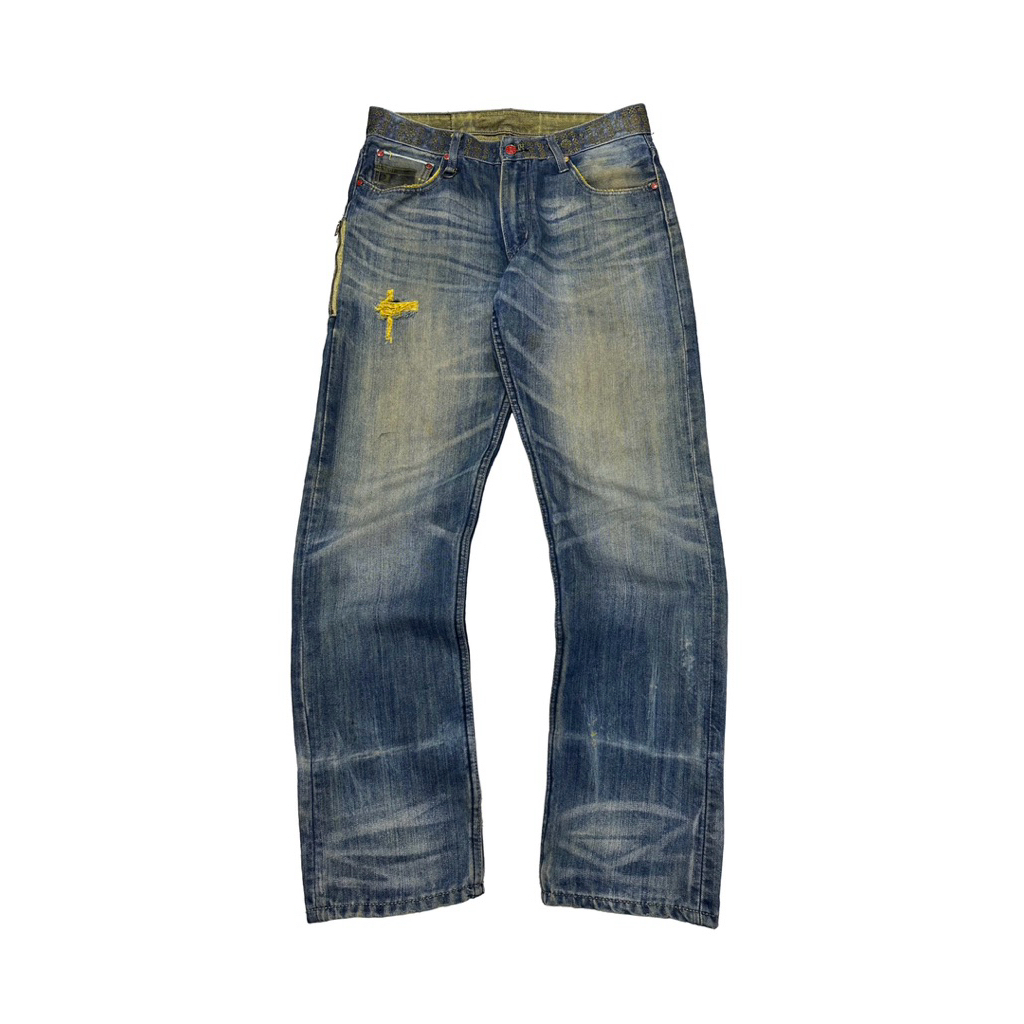 levis x clot ripped fading jeans