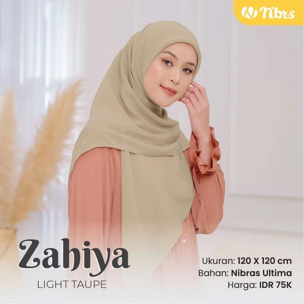 Hijab Segiempat Polos/Hijab Segiempat Nibras - Zahiya Scarves | Original By Nibras