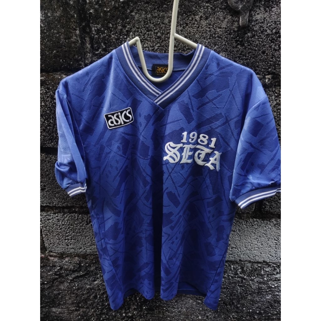 Jersey asics vintage template teamware retro biru