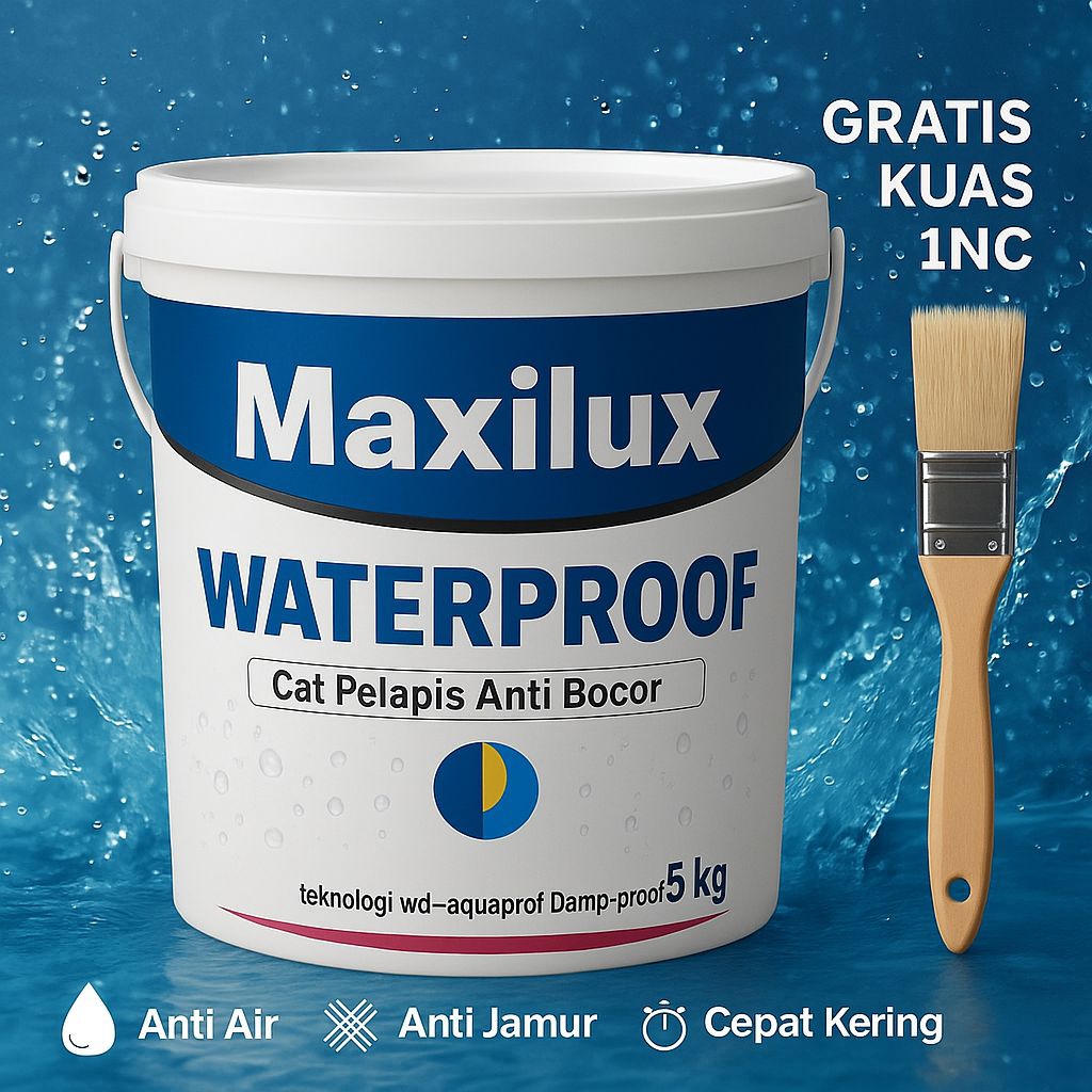 Cat Tembok Maxilux Waterproof 5Kg – Best Quality untuk Interior & Eksterior