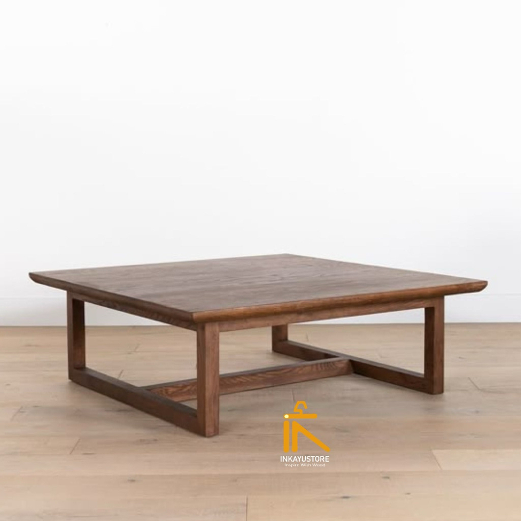 MEJA TAMU MODEL LESEHAN KAYU JATI BERKIALITAS, MEJA TAMU ELEGANT KOTAK MINIMALIS