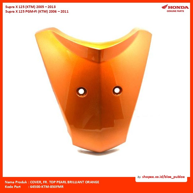 COVER, FR. TOP PEARL BRILLIANT ORANGE/64500KTM850FMR