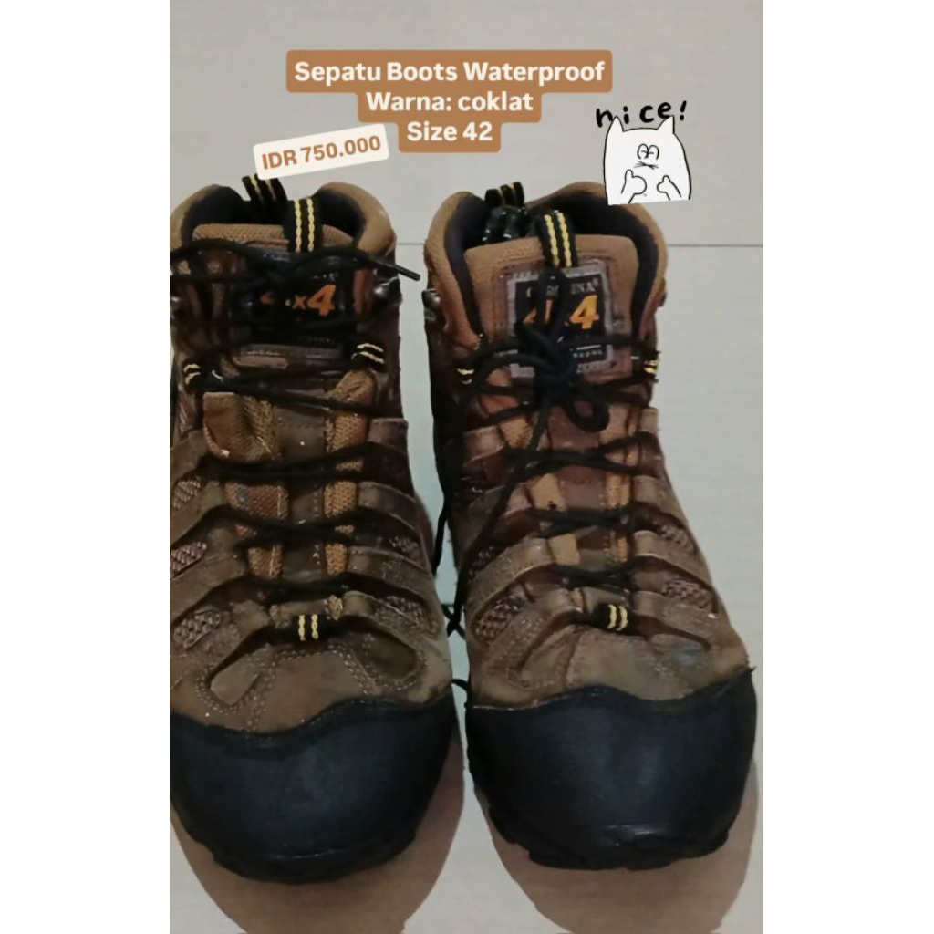 Preloved Sepatu Boots Waterproof Pria/Wanita
