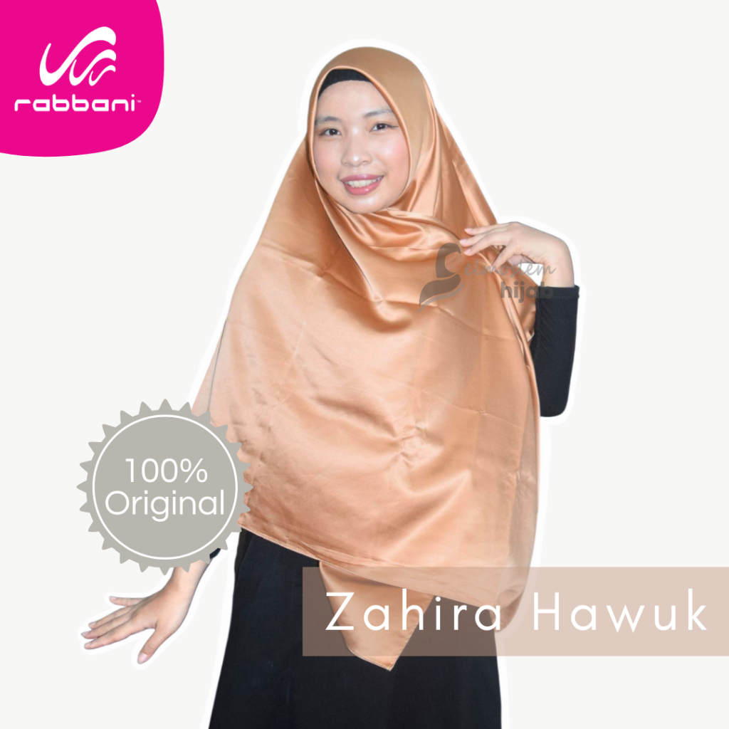 JILBAB KERUDUNG HIJAB SEGI EMPAT SYAR'I SATIN RABBANI ZAHIRA HAWUK