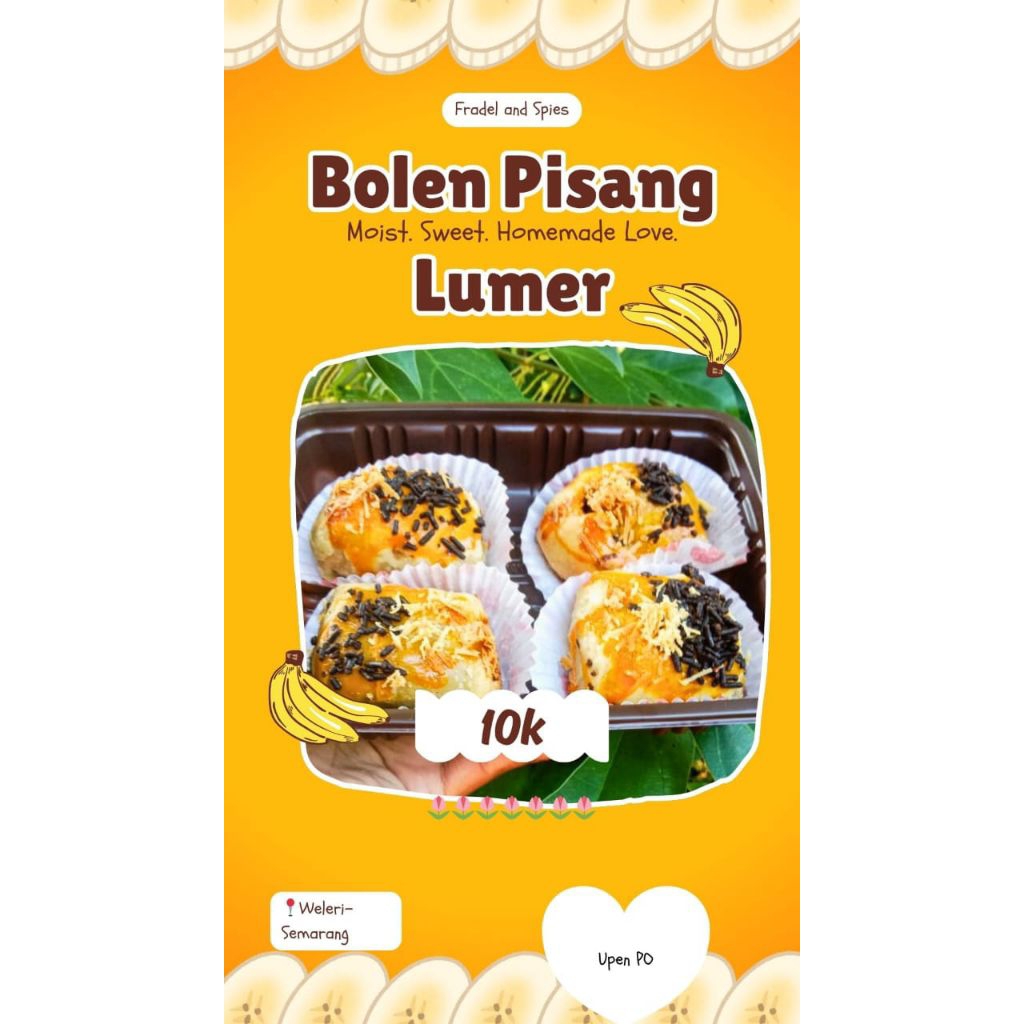 Bolen pisang/ kue bolen/ roti pisang /roti bolen/ bolen pisang lumer /bolen pisang enak