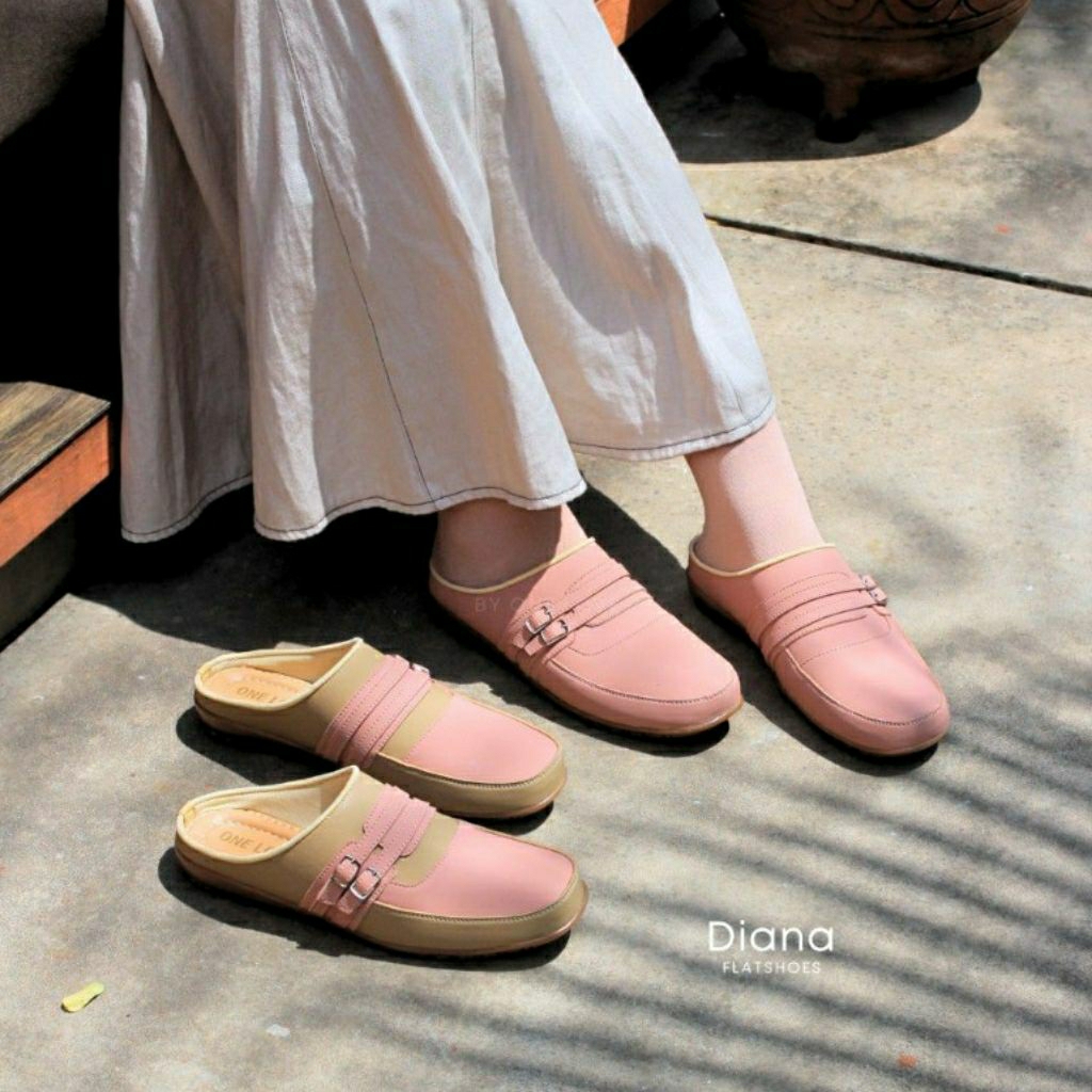 ONE LOVE DIANA BUSTONG FLATSHOES - SEPATU FLAT MULES WANITA