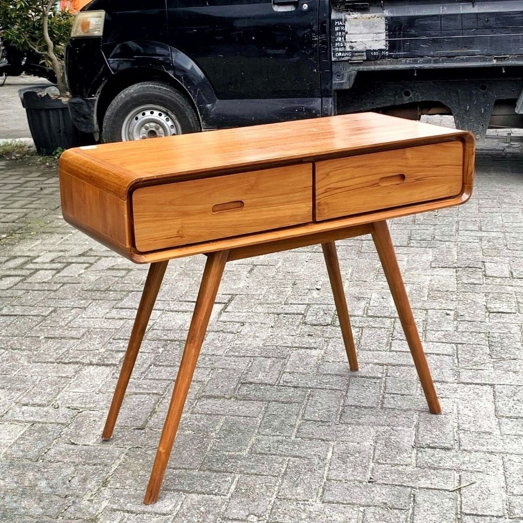 Meja Rias Meja Konsol Minimalis Jati 80x40x75