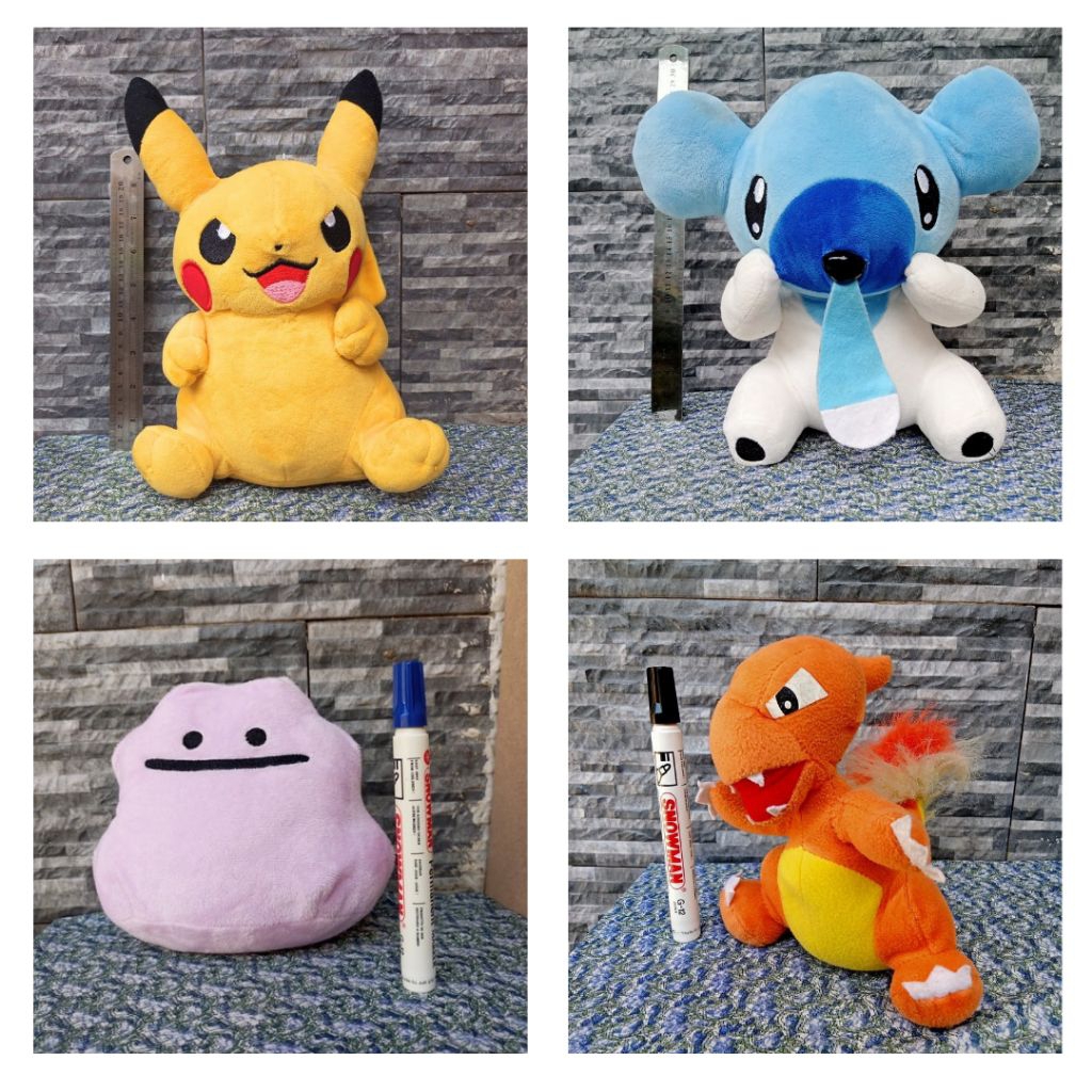 BONEKA POKEMON DITTO / CUBCHO / PIKACHU / CHARMALEON ORIGINAL POKEMON PLUSH
