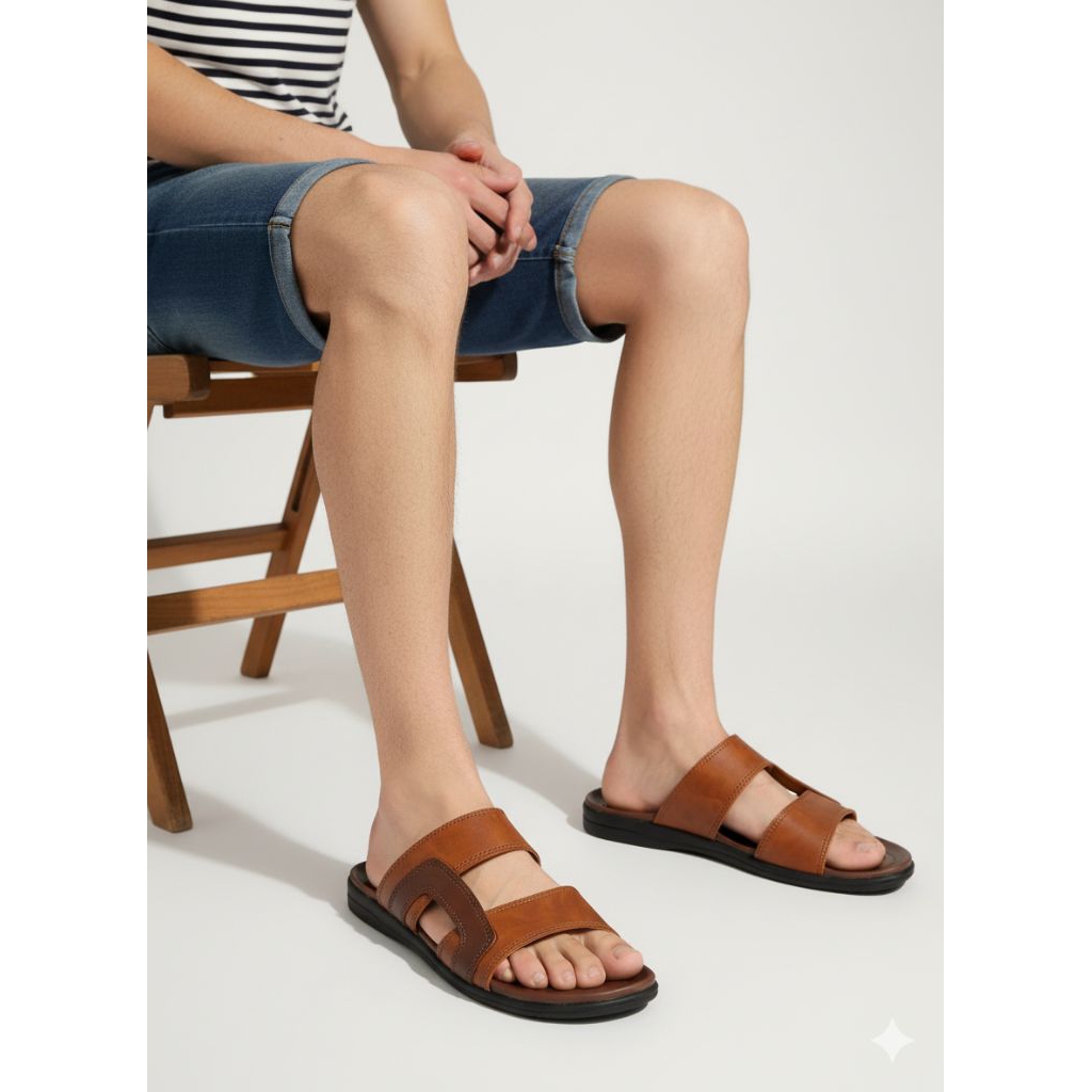 Sandal Pria Kulit Selop Whynot's Original Terbaru 2025