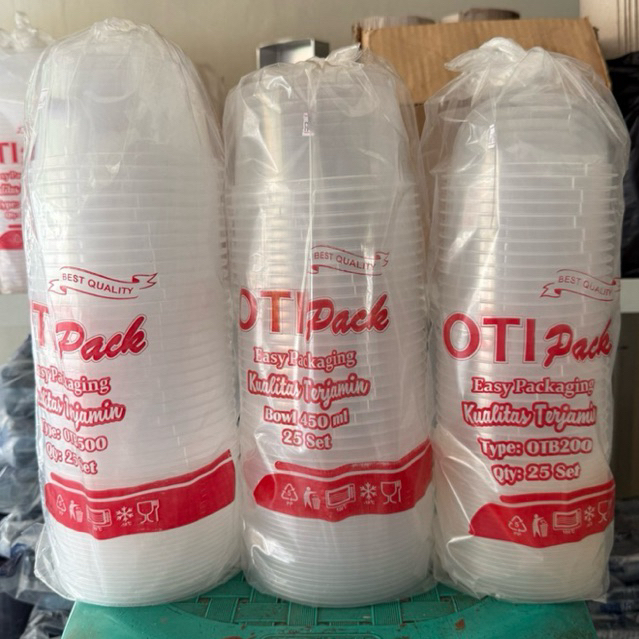 Twinwall OTI pack 200ml 250ml 400ml 500ml kotak makan anti panas frozen food