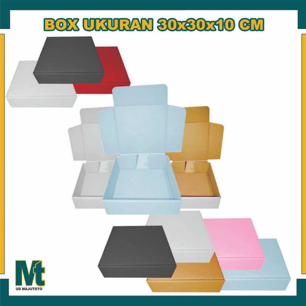 Box 30x30x10 Cm / Box Lipat Depan / Box Hampers / Kardus Polos