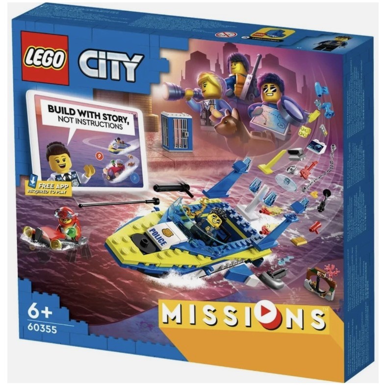 LEGO City - 60355 Water Police Detective Missions Set Building Kid Toy Adventure Movie Town Speed Bo