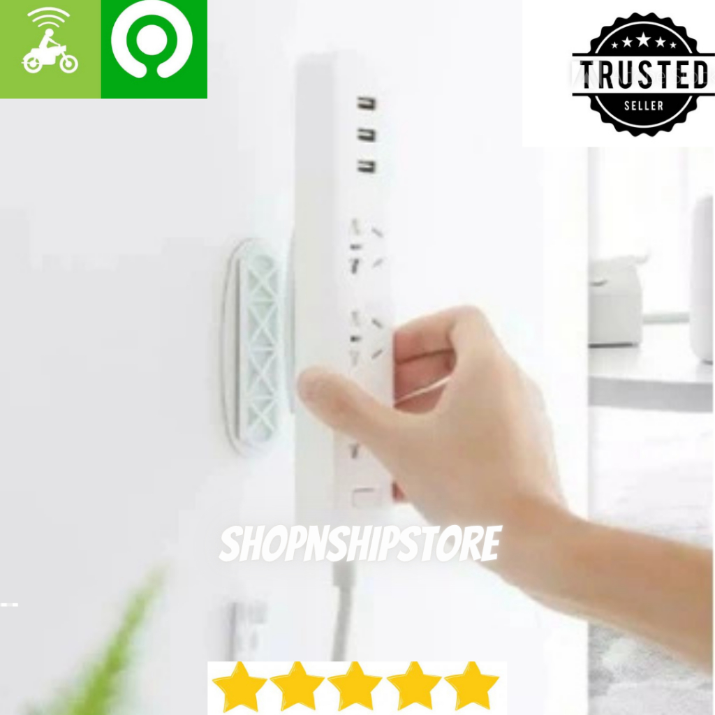 Adhesive Socket Mount Rak Gantungan Hook Wall Hanger Organizer