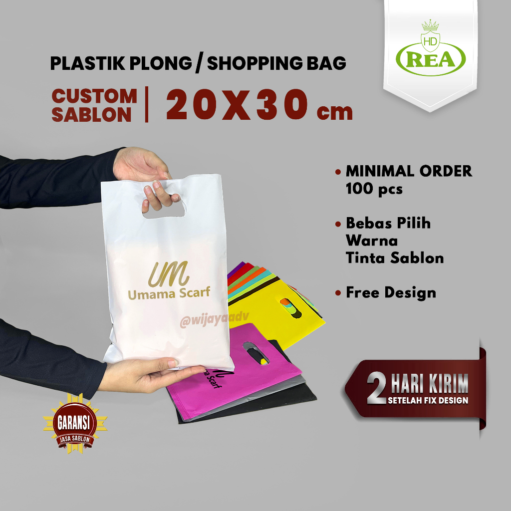 PLASTIK PLONG CUSTOM 20x30 CETAK SABLON KANTONG KRESEK HD POND OLSHOP PREMIUM TEBAL KUAT TERMURAH