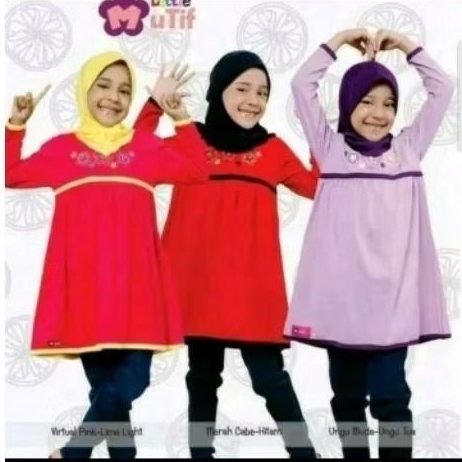 GAMIS ANAK MUTIF LMG 135 UNGU MUDA GAMIS ANAK SIMPEL