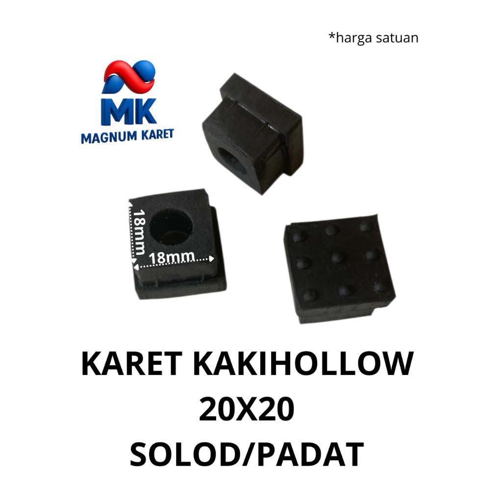 Karet Kaki Hollow 2x2/Karet Tapak Kaki/Karet Alas Kaki Meja/Kursi