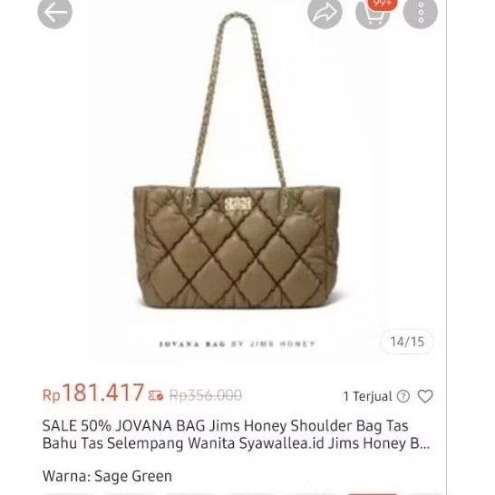 Tas puff rantai JH preloved