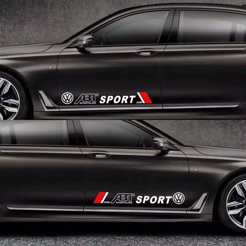 2 Buah Stiker Pintu Samping Mobil Stiker Keren Dekorasi Gaya untuk VW Volkswagen Golf Polo Passat To