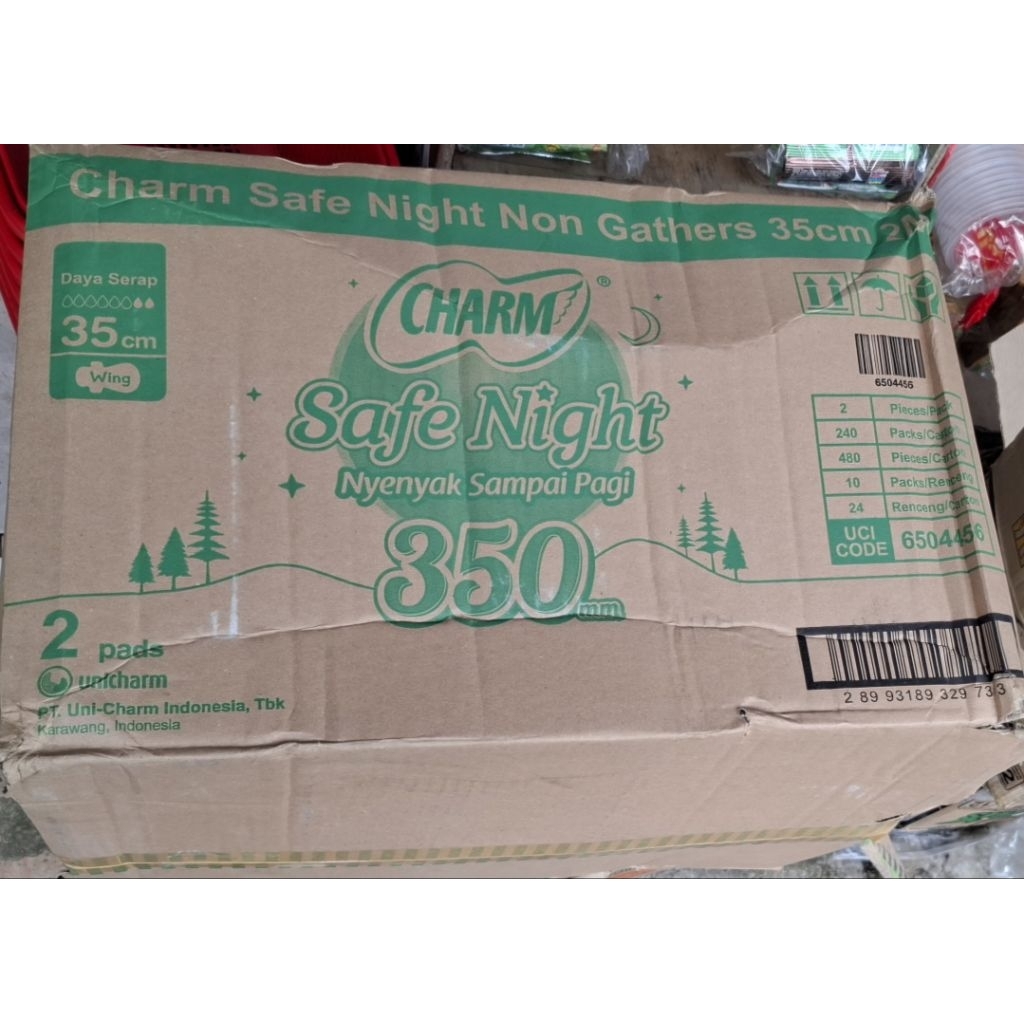 CHARM SAFE NIGHT 35CM ISI 2PADS
