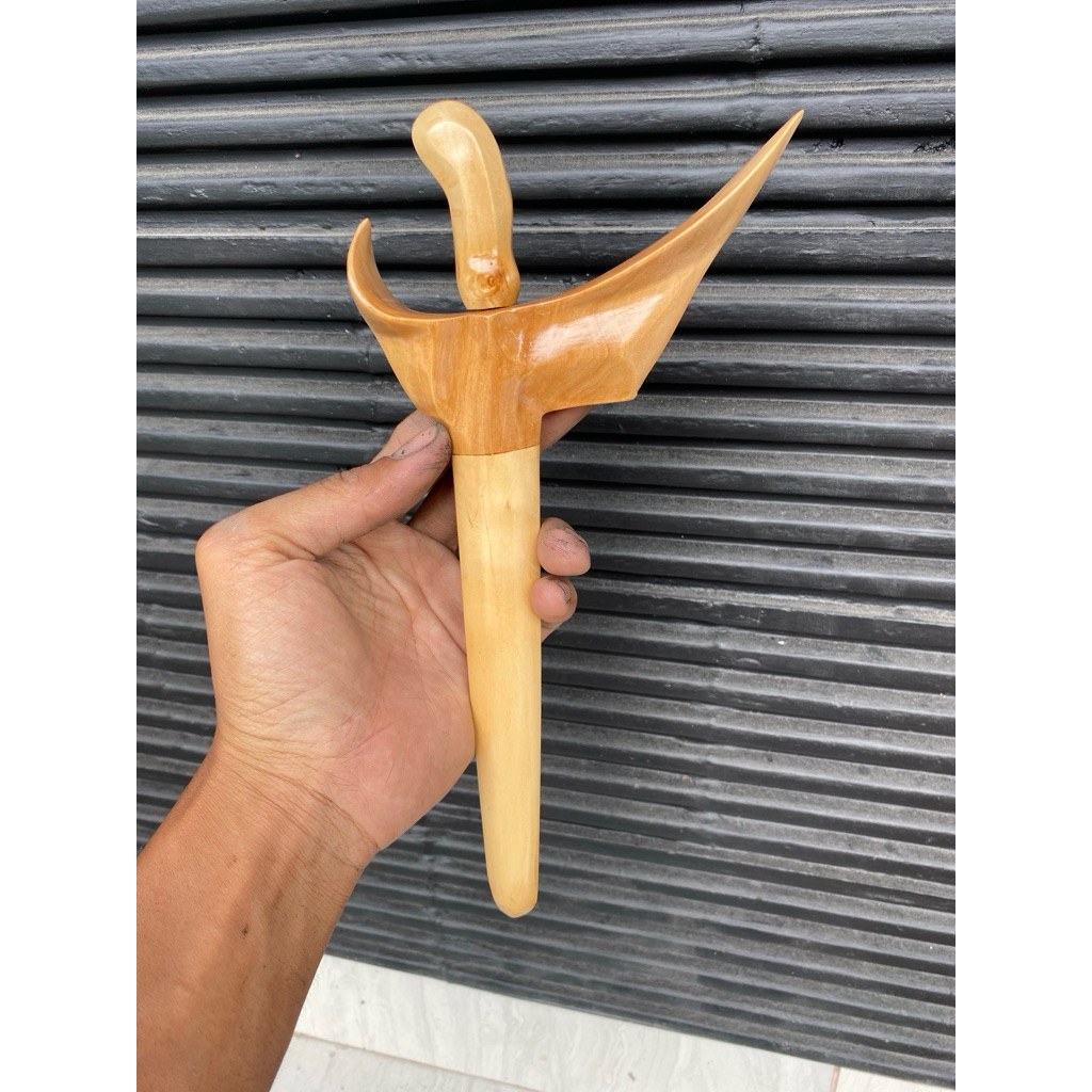 warangka patrem kayu cendana panjang 20cm iras sambung