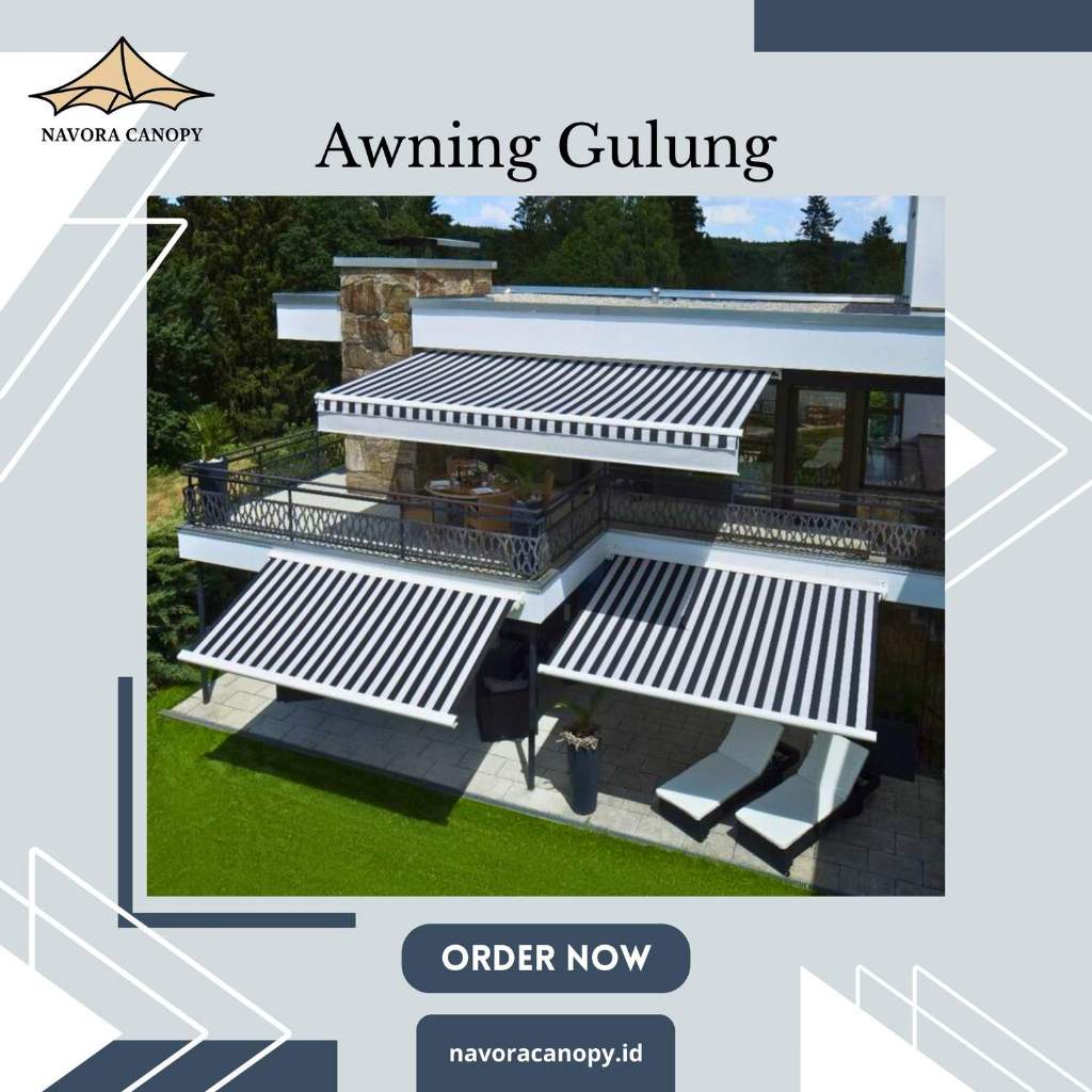 Canopy Lipat Awning Gulung Elektrik Manual Bergaransi Cirebon - Kanopi Outdoor Minimalis