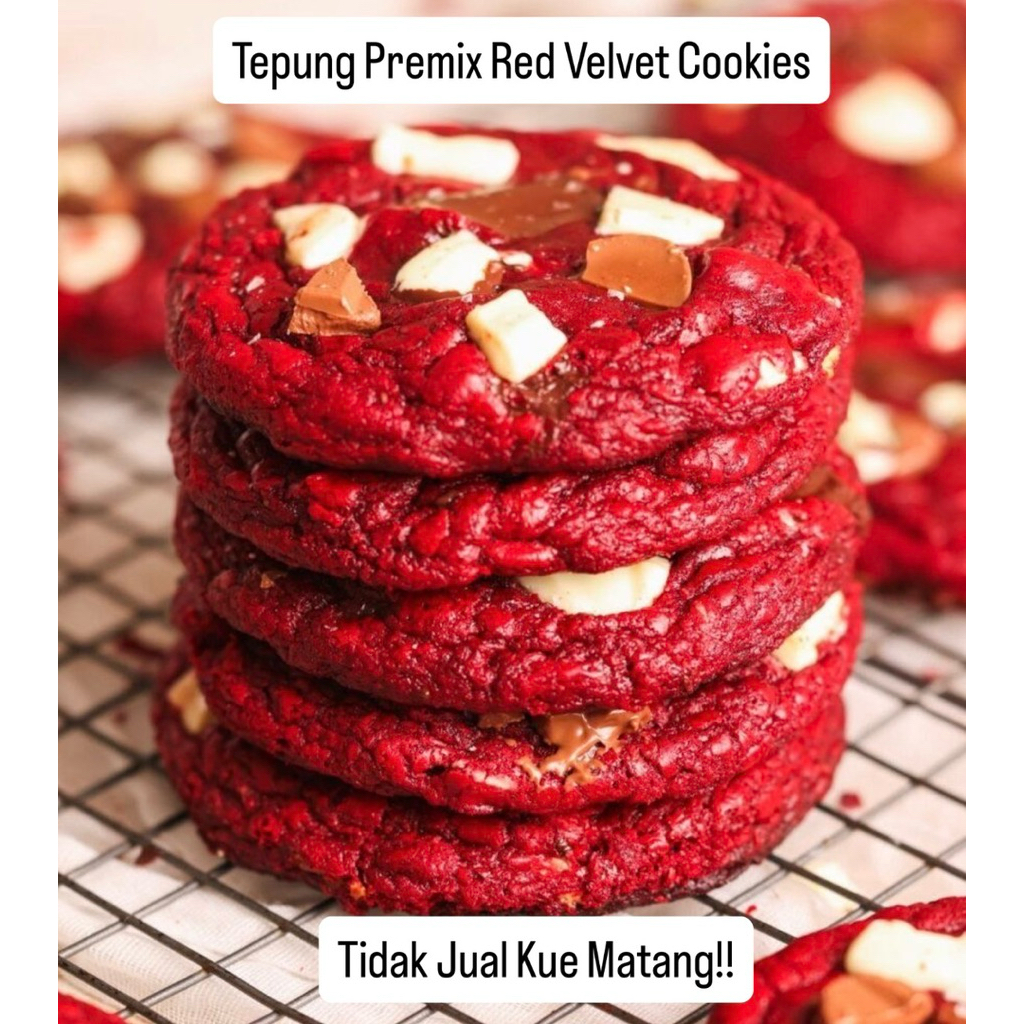 Premix Red Velvet Cookies 500 Gram Tepung Untuk Buat Kue Kering