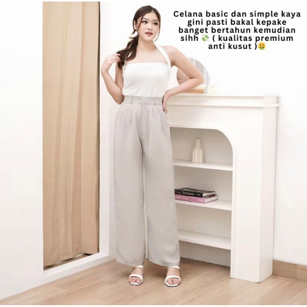 (Preloved) Celana panjang Ivory (Ada noda cat)