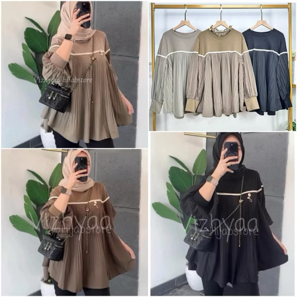 TATAOS BANGKOK BLOUSE BUTTON PLISKET IMPORT KNIT