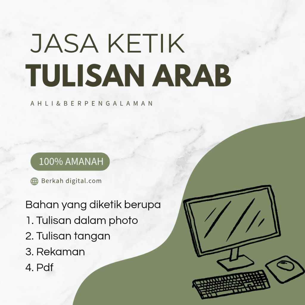 Jasa Ketik Tulisan Arab (produk digital)