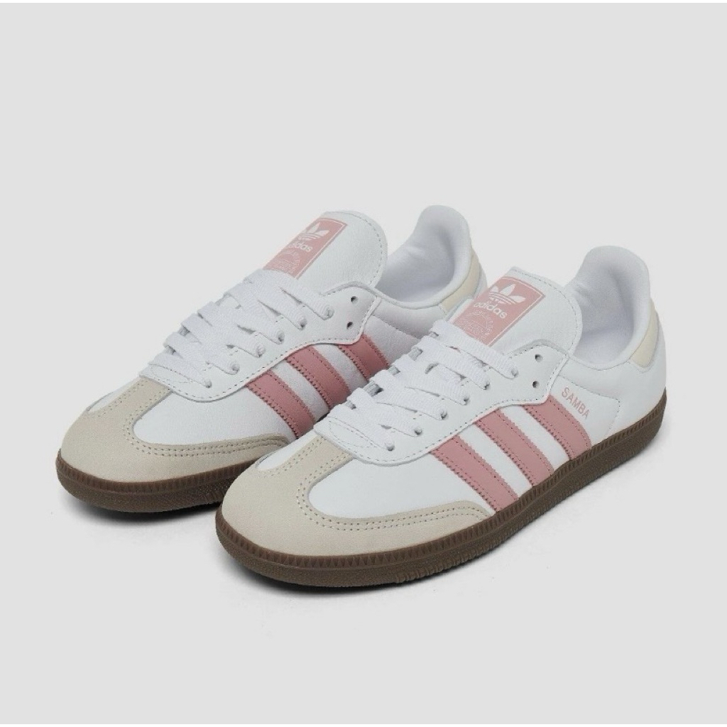 Sepatu Samba Putih pink Soft Sneaker Pria Wanita OG Biru Muda