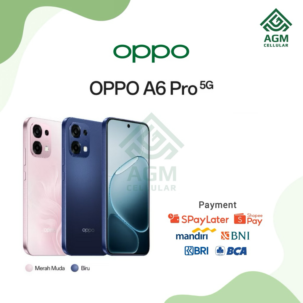 HANDPHONE OPPO A6 PRO 5G RAM 8GB/256GB (Biru & Merah Muda)