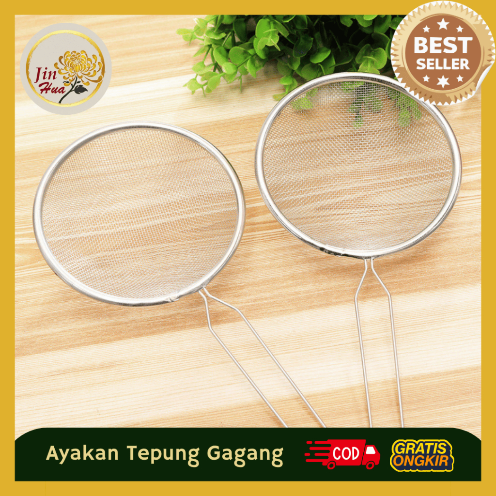 JH Ayakan Tepung Gagang / Saringan Ayakan Tepung / Ayakan Gula Halus / Saringan Ayakan Stainless