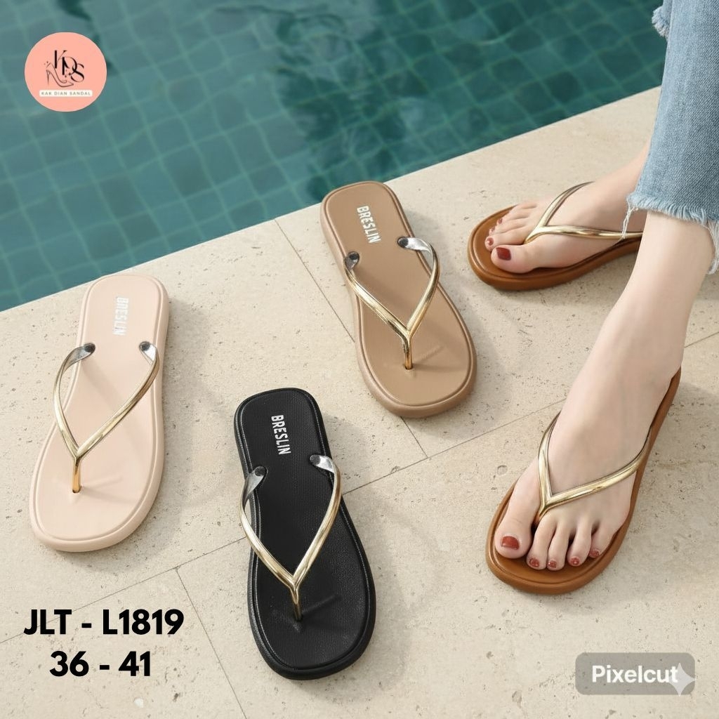 KDS | Glanzton JLT - L1819, Sandal Karet Wanita/Selop Jepit Jelly Wanita/Anti Slip/Sandal Cewek Sant