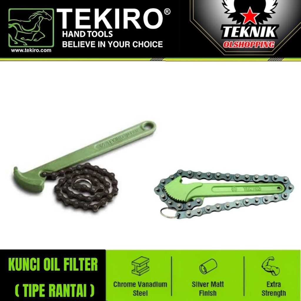 TEKIRO Oil Filter Wrench Chain Type Kunci Oil Filter Tipe Rantai