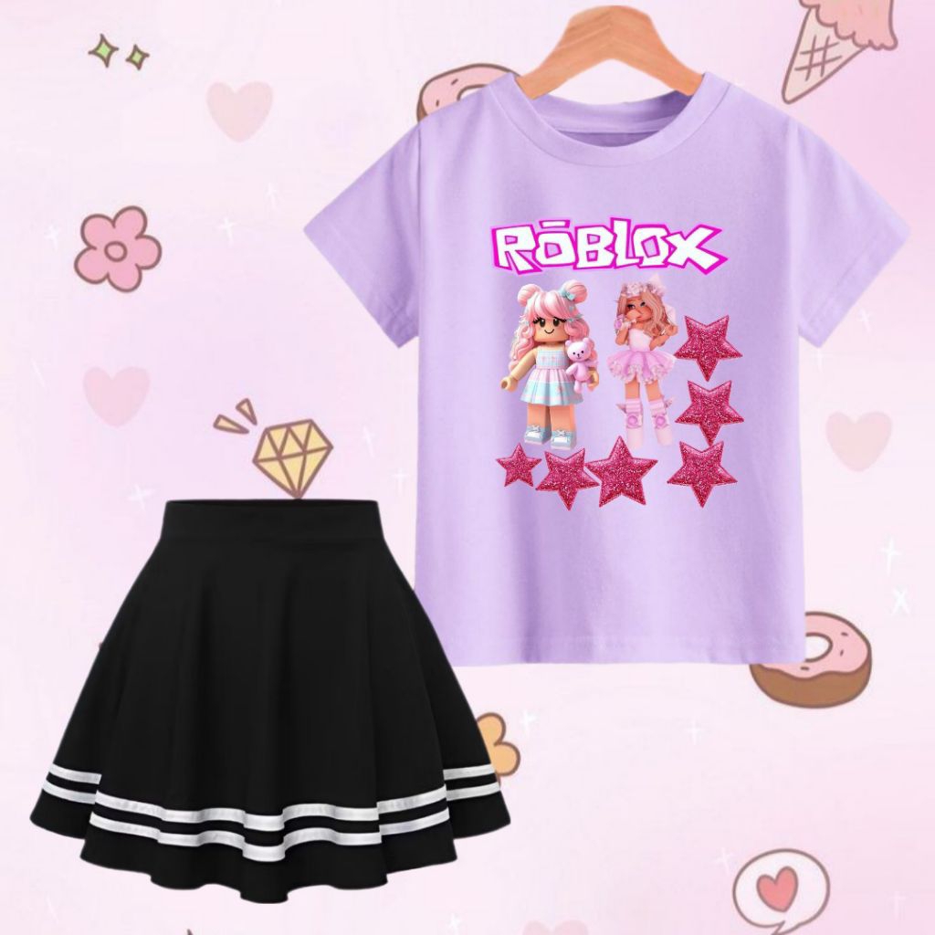 Setelan Anak Perempuan/Setelan Rok Scuba Anak Perempuan ROBLOX 2