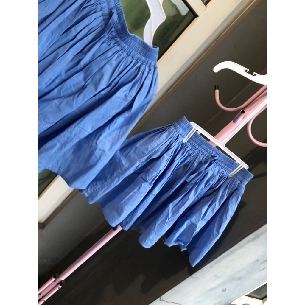 rok anak katun denim Zara