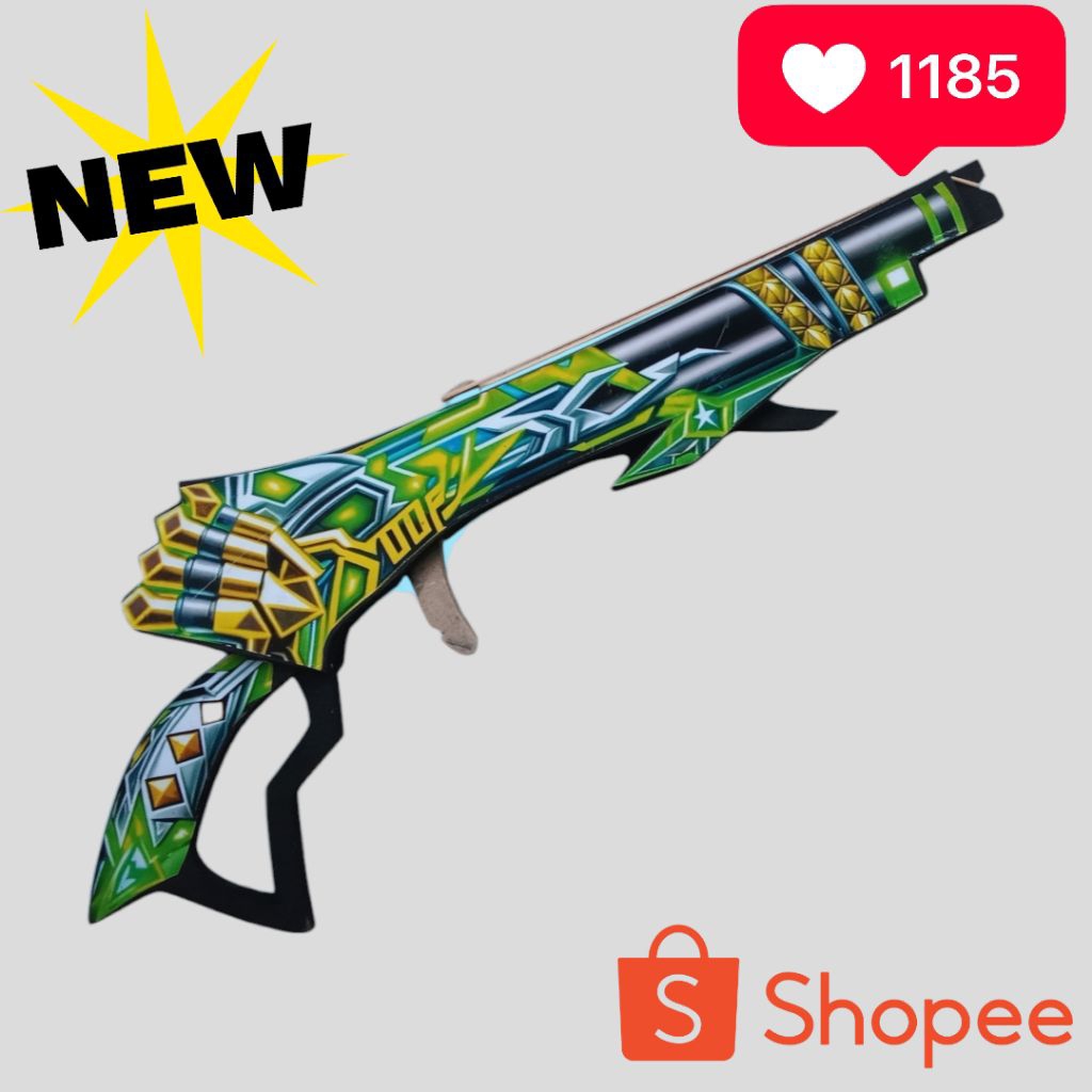 Tembakan kayu peluru karet SG LUMUT versi