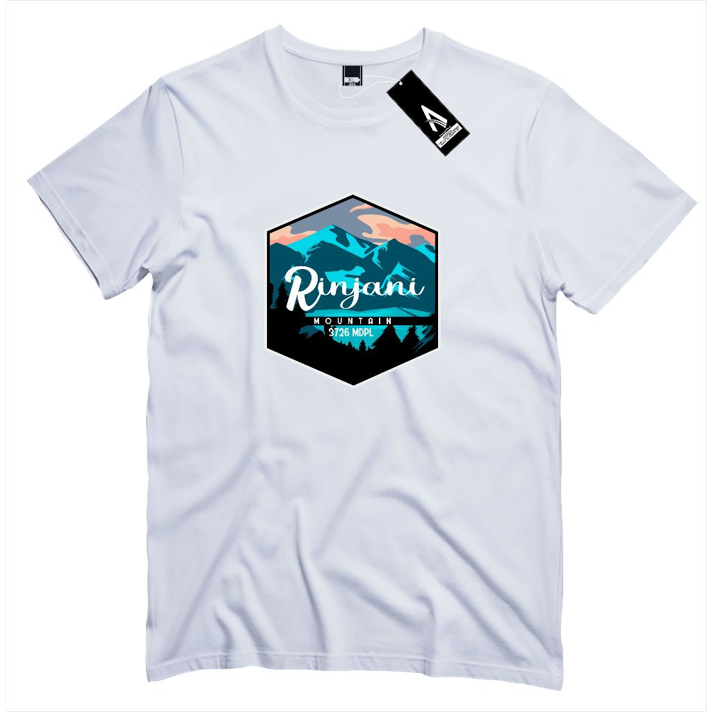 Rinjani Mountain outdoor kaos gunung adventure kaos camping kaos summer kaos cotton combed 30s