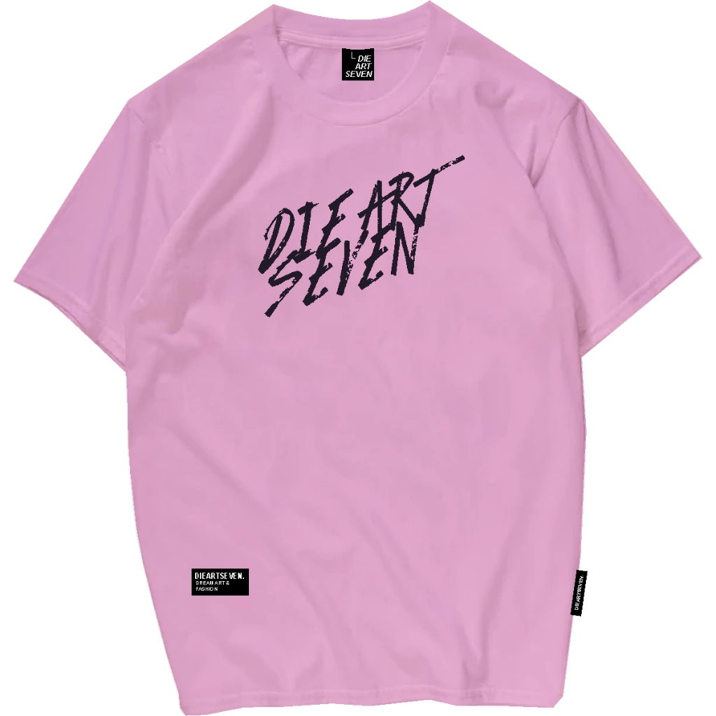 Pakaian pria atasan kaos distro art run tshirt dusty pink