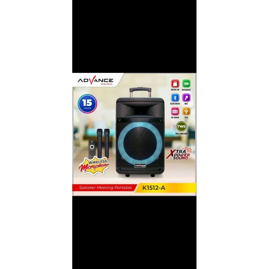 speaker portable wireless meeting advance speaker troley advance k 1512 a k-1512a