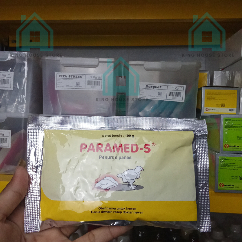 Paramed-s 100gr medion penurun panas obat untuk ayam, unggas dll