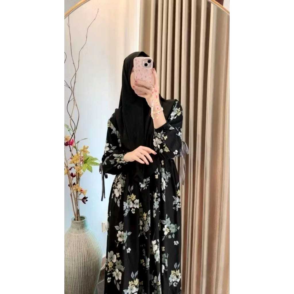 Promo Murah Bisa Cod Dress Anjani Pita Rayon Diamon Set Hijab