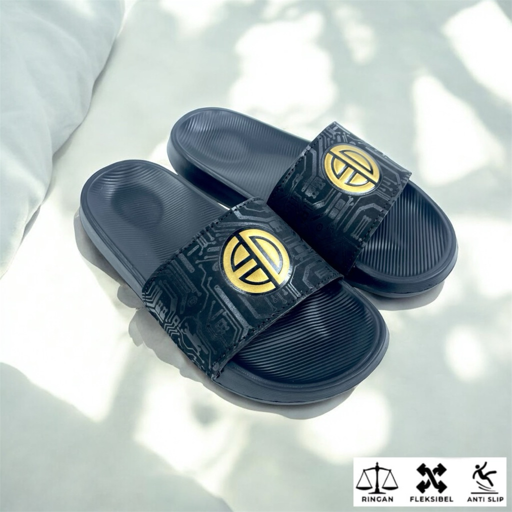 Sandal slide motif sablon keren ringan harga terjangkau outsole eva