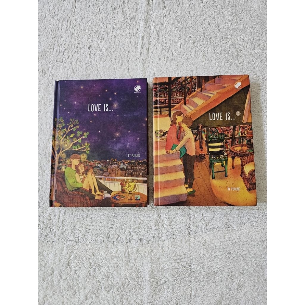 Unsealed Hardcover Illustration Book with Notebook Love Is... Volume 1 & 2 by Puuung
