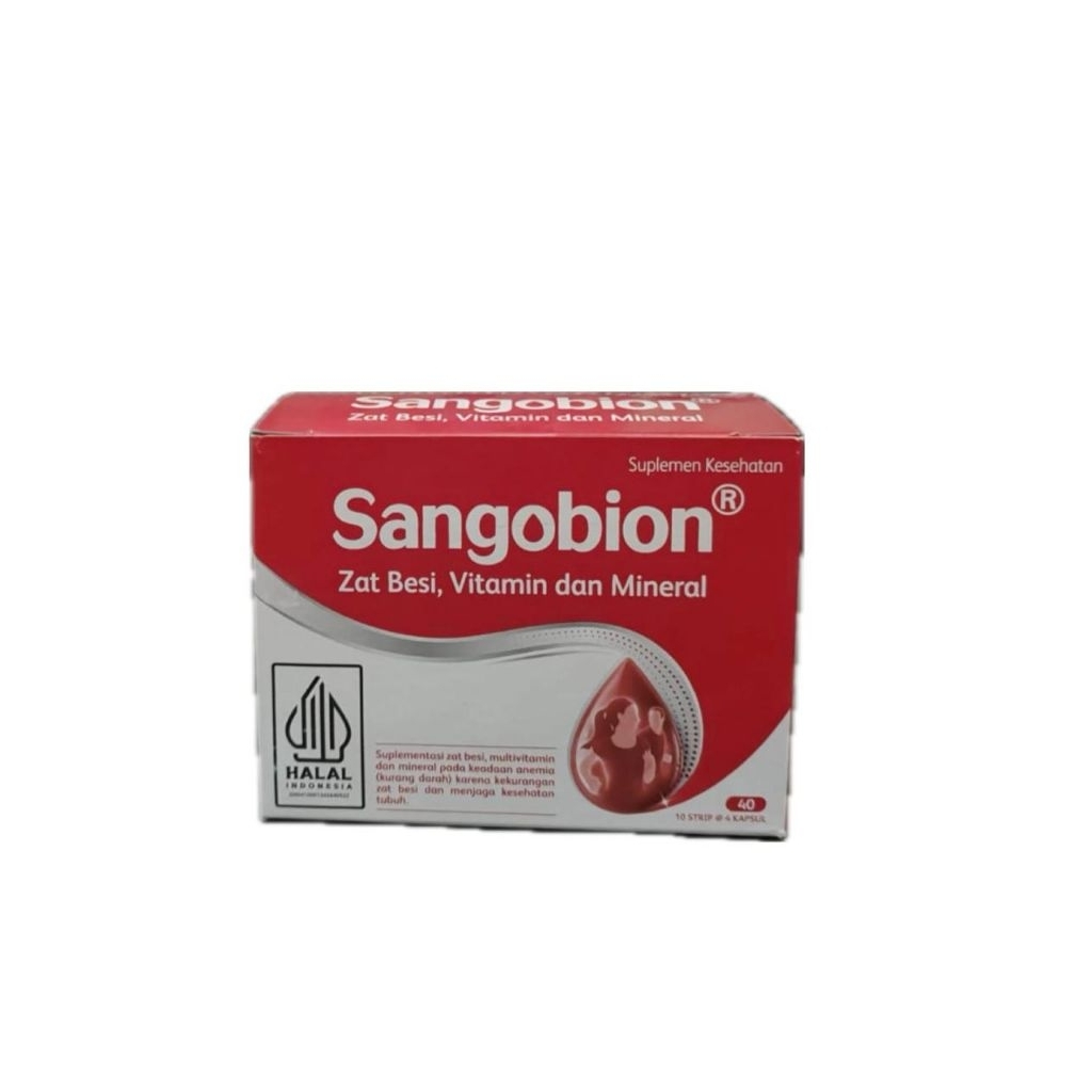 Sangobion 1 box Isi  10 Strip @ 4 Kapsul