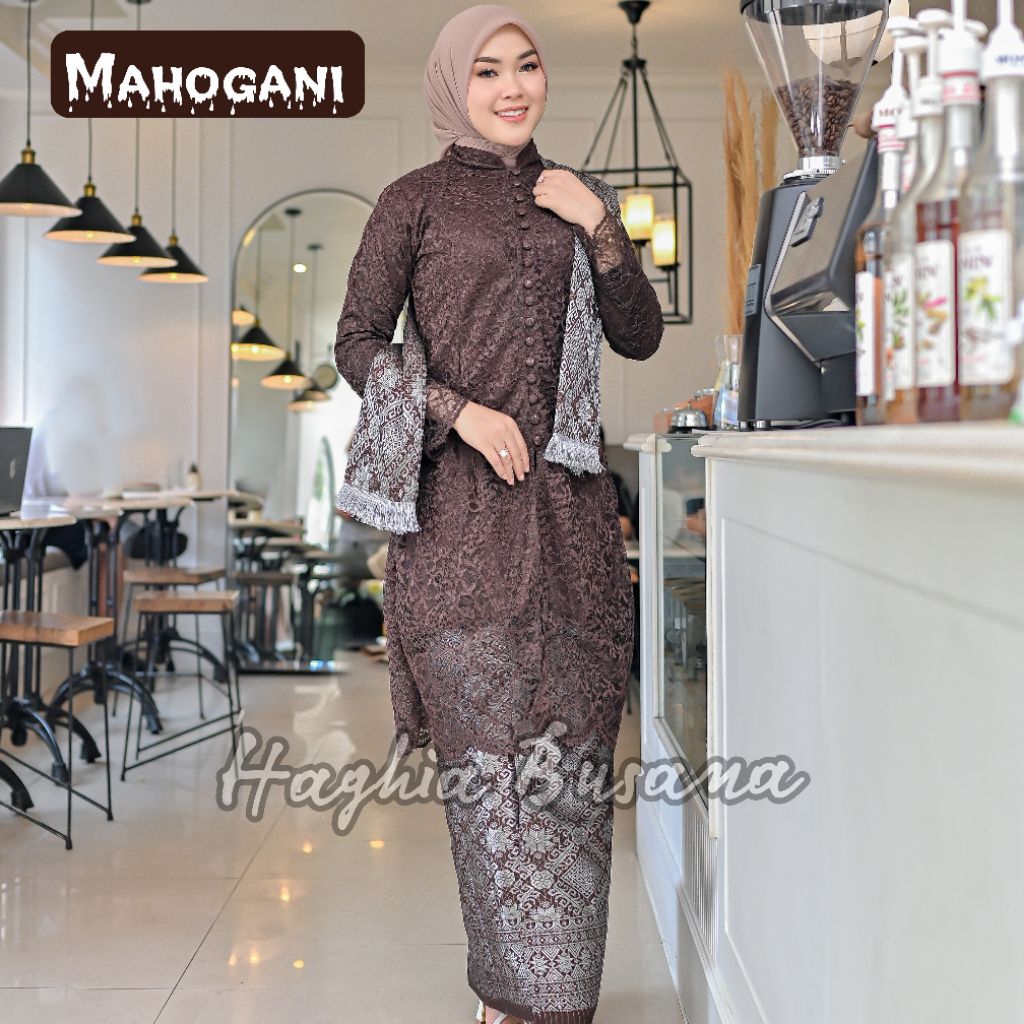 Set Kebaya Kancing Seribu Rok Songket Baju Pesta Kebaya Kurung Melayu Baju Wisuda