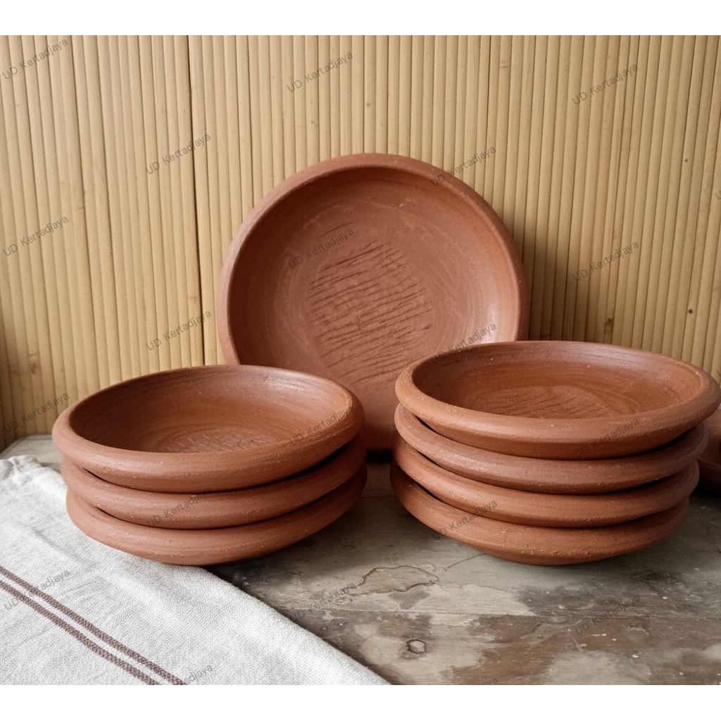 Cobek tanah liat dimensi 15cm bulat(baru packing air bubble)