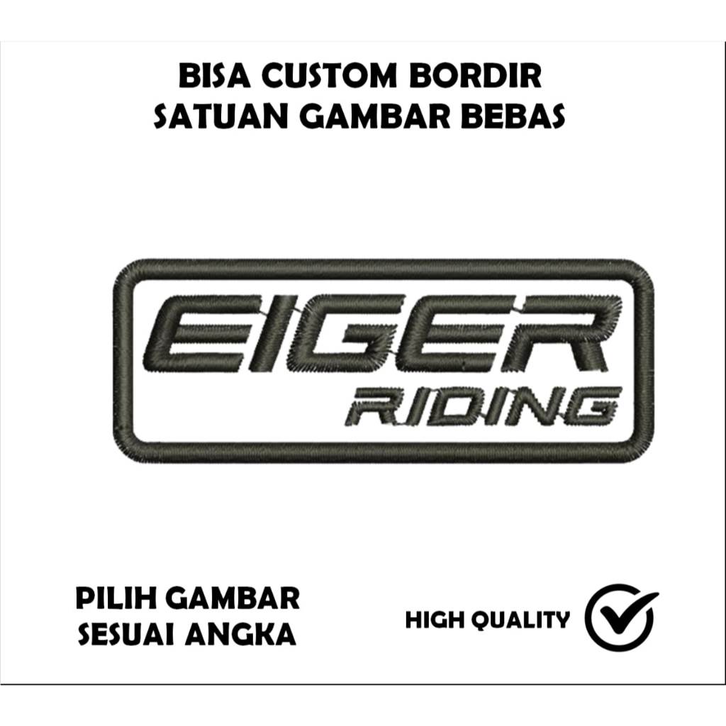 Emblem Patch Bordir Logo EIGER RIDING- IBP